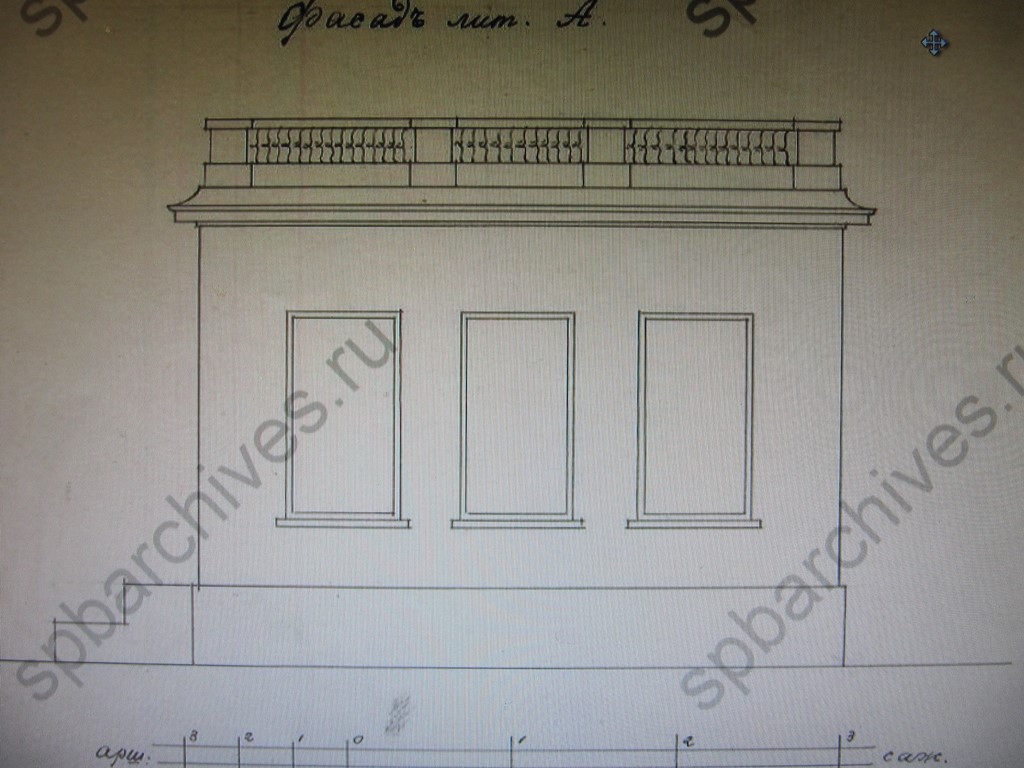 Ф.И. Лидваль. Проект перестройки открытой террасы в 1-этажный флигель. 1914 г..jpg