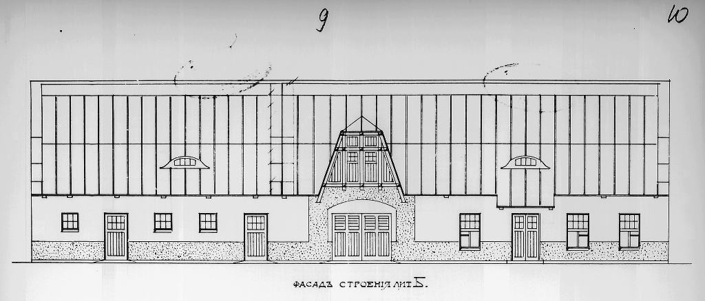 3.Проект флигеля с конюшней на участке Я.С. Бурак и Р.Т. Лурье. Фасад. 1907 г. ЦГИА СПб..png